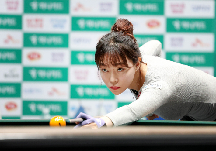 생애 첫 PBA 결승에 진출한 김보라. PBA