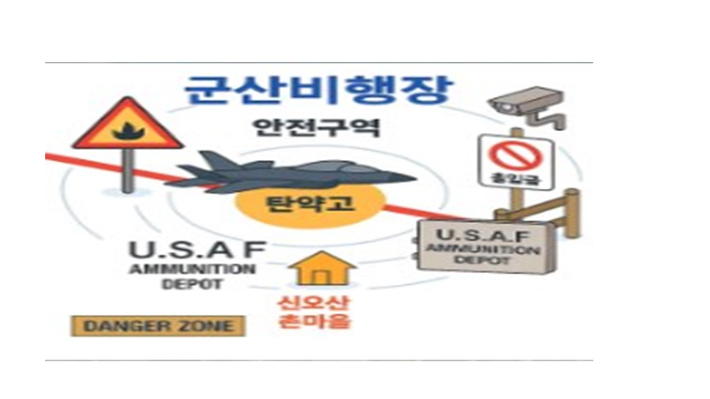 신오산천마을 주민들은 전투기 소음과 진동, 인접한 탄약고로 인한 불안을 호소하고 있다.