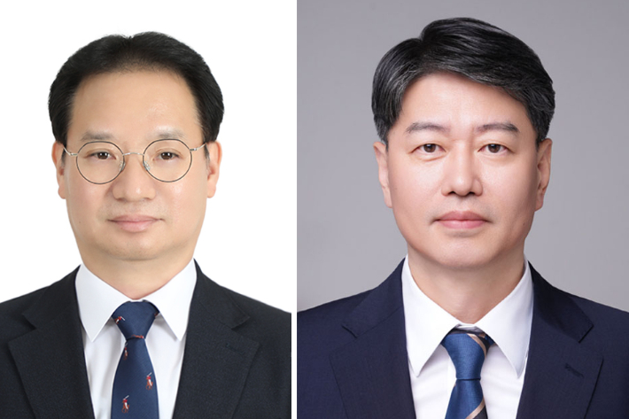 이재명 대통령이 국무조정실 1차장에 김영수 현 국무조정실 국정운영실장(사진 왼쪽)을, 국무조정실 2차장에 김용수 현 국무조정실 경제조정실장(사진 오른쪽)을 임명했다고 강유정 대통령실 브리핑을 통해 9일 밝혔다. 대통령실 제공