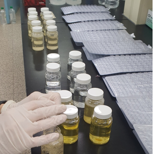 울진군이 해수욕장 수질 검사를 시행하고 있다. 울진군 제공