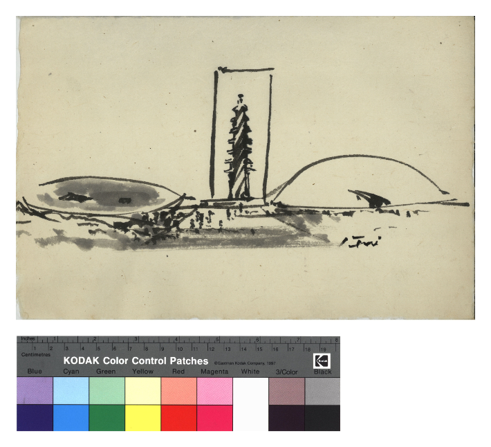 경주타워 공모전 스케치. 경북문화관광공사 제공