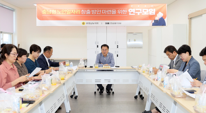 충남형 노인일자리 창출 방안 마련을 위한 연구모임. 충남도의회 제공
