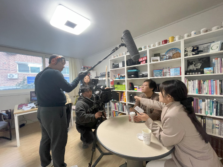 김만재 감독의 영화 '웨딩드레스' 촬영 현장. 김만재 제공