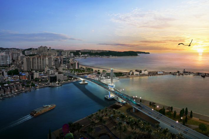 동빈대교(해오름대교) 조감도. 포항시 제공