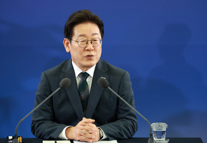 이재명 대통령, 대전·충청 타운홀 미팅. 연합뉴스