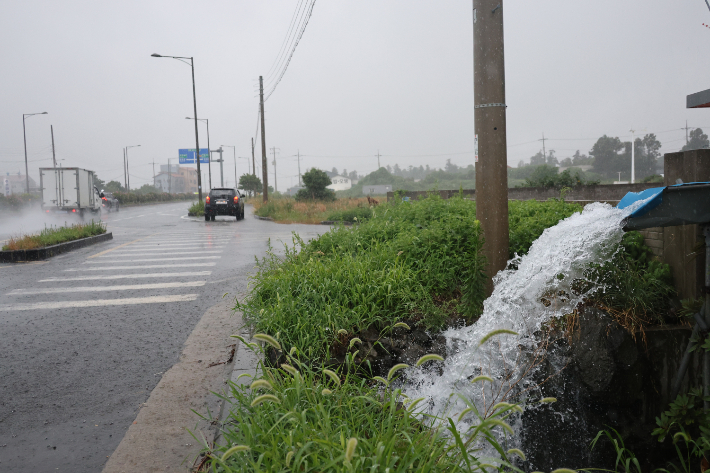 전국 비 예보에 '폭염' 한풀 꺾여…남동쪽 시간당 최대 50㎜ 강한 비