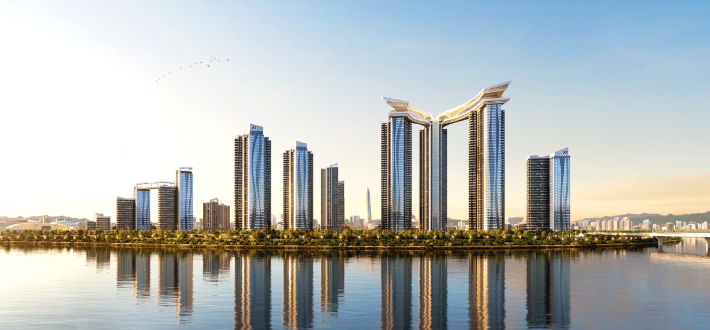 잠실우성 1·2·3차 재건축사업 투시도. GS건설 제공