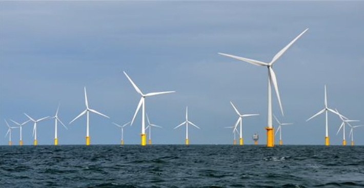 해상풍력 발전단지 예시. 인천시 제공