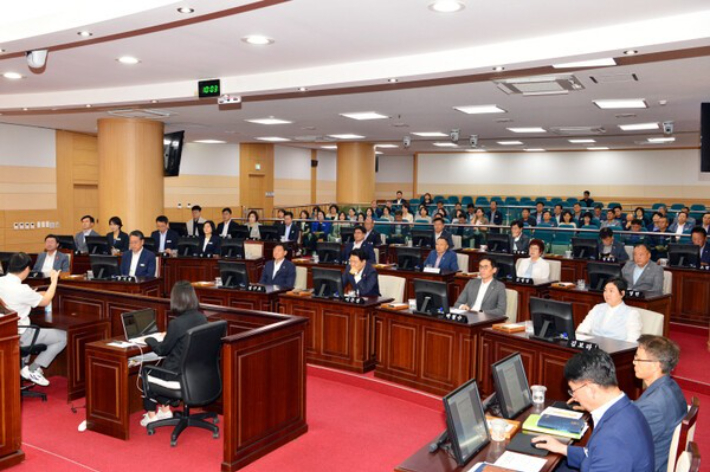 제339회 임시회 제1차 본회의. 광양시의회 제공 