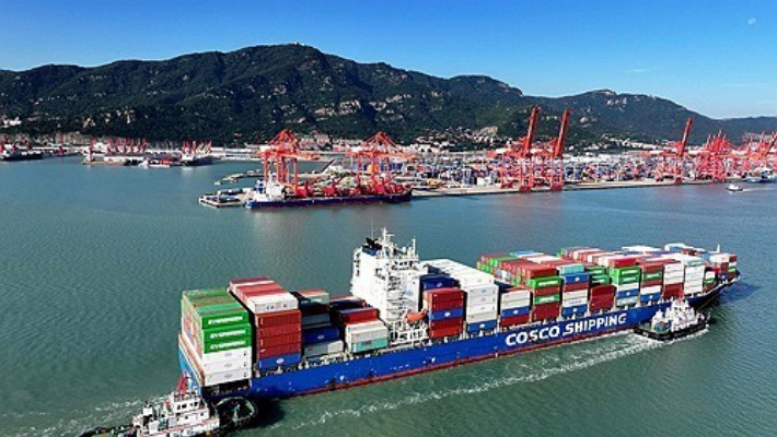 중국 항만의 화물선. 연합뉴스