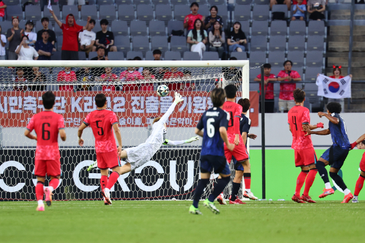 '골문을 열지 못한 홍명보호' 일본에 0-1 패…한일전 충격의 3연패