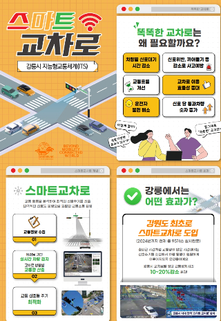 스마트 횡단교차로. 강릉시 제공