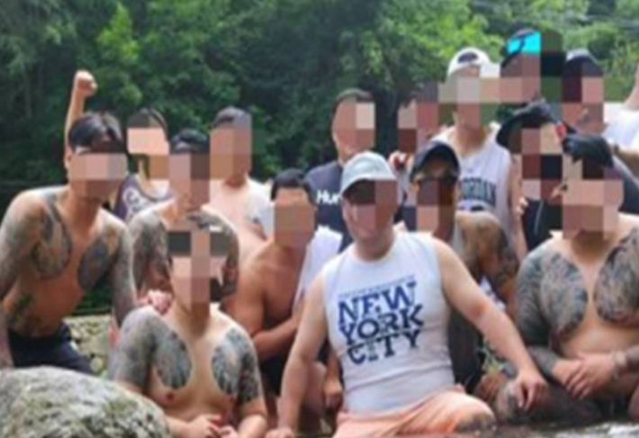 서울 서남권을 기반으로 한 조직폭력단체 진성파 조직원들의 모습. 서울경찰청 제공