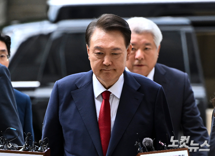 12·3 비상계엄과 관련해 특검의 수사를 받는 윤석열 전 대통령. 사진공동취재단