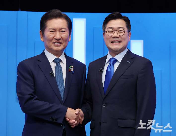 [속보]민주 대표 충청 경선 정청래 62.77% 박찬대 37.23%