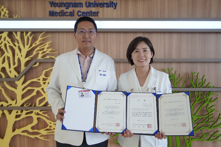 (왼쪽부터) 김민종, 배영경 교수. 영남대병원 제공