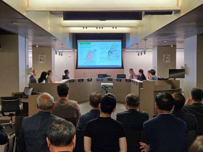 콤팩트시티 벤치마킹을 미국을 방문 중인 속초시 대표단. 속초시 제공