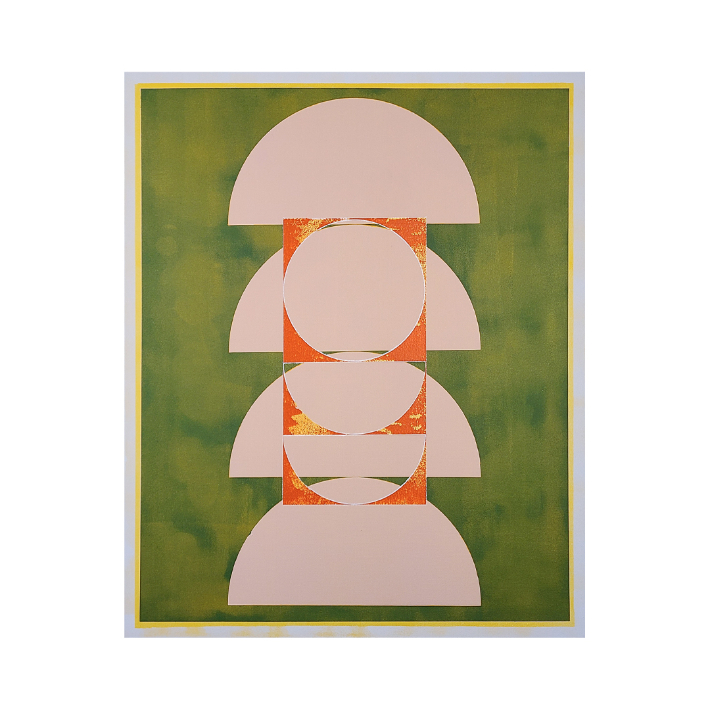 김지훈, 'Dancingline_Sunlight250509', 광목천에 먹과 페인트, 65x53.5cm(2025). 금산갤러리 제공 