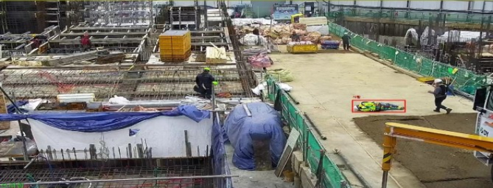 AI 영상검지기는 쓰러진 작업자를 인식해 알람을 발송하게된다. 서울시 제공