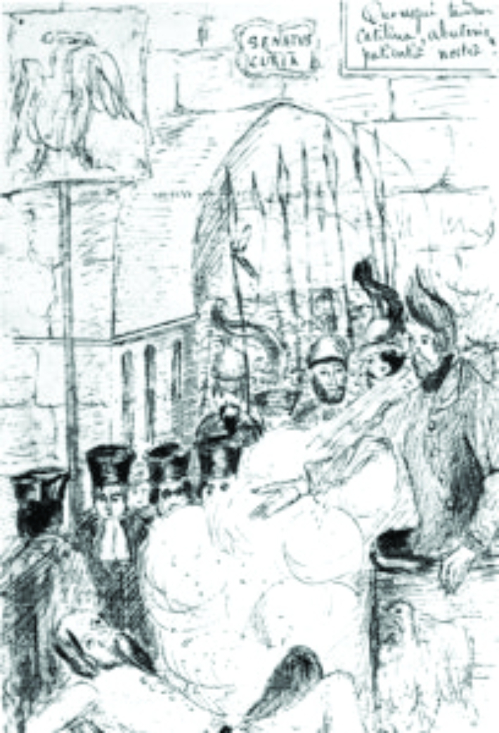 1858년 6월 29일 세잔이 졸라에게 보낸 편지 속 드로잉. 소요서가 제공