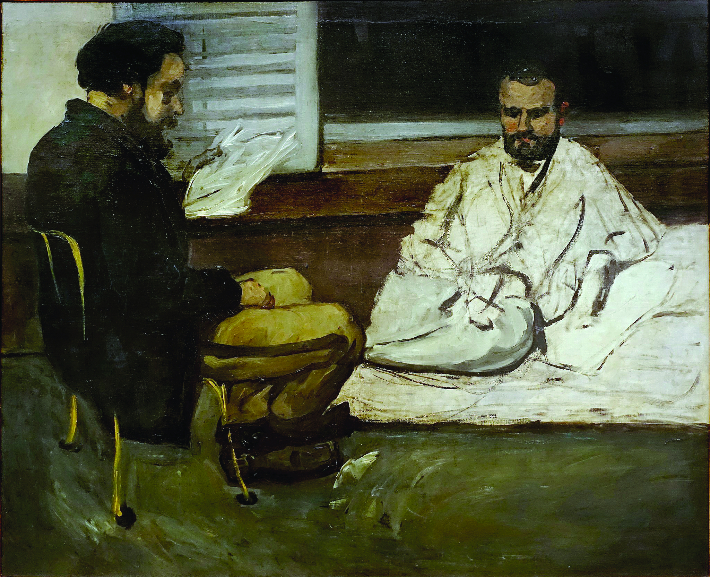 폴 세잔, '에밀 졸라에게 책을 읽어주는 폴 알렉시Paul Alexis lisant à Émile Zola'(1869-1870년). 소요서가 제공