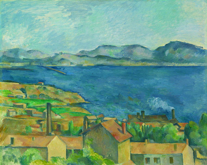 폴 세잔, '에스타크에서 바라본 마르세유 만 La baie de Marseille vue de l'Estaque'(1885년경). 소요서가 제공