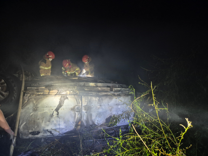 화재가 난 차량. 청양소방서 제공