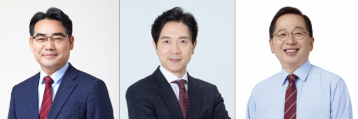 (왼쪽부터) 국민의힘 이성권, 박성훈, 조승환 의원. 국민의힘 부산시당 제공
