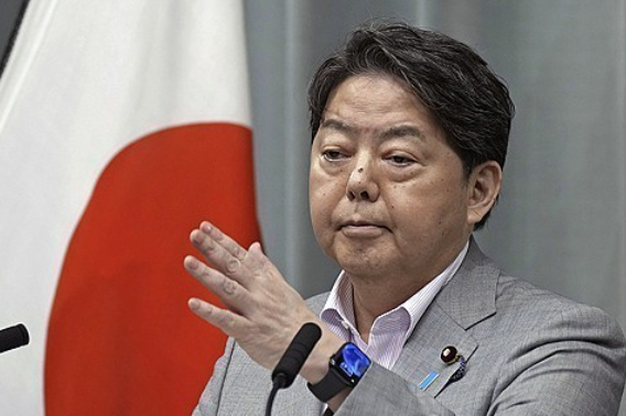 하야시 요시마사 일본 관방장관. 연합뉴스