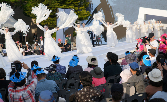 2023년 전남 국제 수묵 비엔날레 개막식. 전라남도 제공
