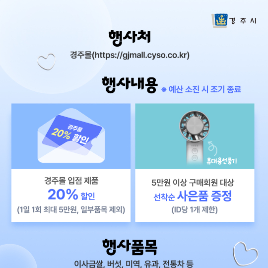 경주몰 여름맞이 할인이벤트. 경주시 제공
