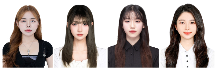 상명대 AI미디어콘텐츠전공 3학년 류지원,박소현,봉소연, 엄서영 학생(왼쪽부터). 상명대 제공