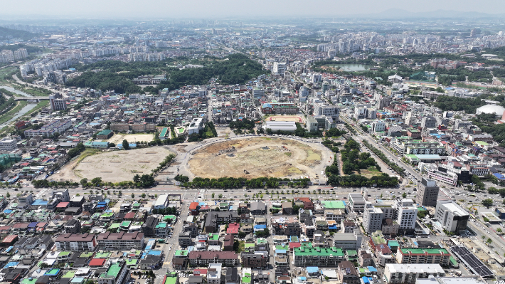 철거를 마친 전주 종합경기장 부지 전경. 전주시 제공