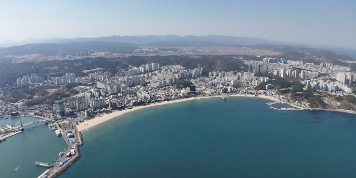 영일대해수욕장 전경. 포항시 제공