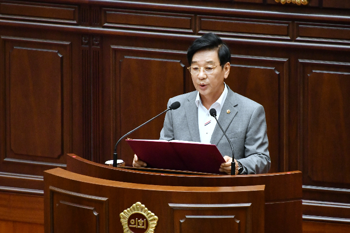 최도석 부산시의회 해양도시안전위원회 위원장. 부산시의회 제공