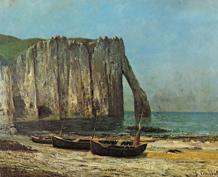 귀스타브 쿠르베, '에트르타 백악 절벽', 캔버스에 유채, 63 x 76 cm(1869). 요하네스버그 아트 갤러리, 남아프리카 공화국. 가우디움어소시에이츠 제공