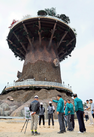 대상공원 '빅트리' 현장 특별점검. 창원시 제공 