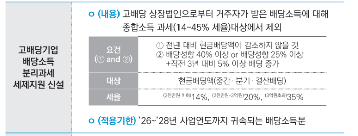 2025 세제개편안. 기획재정부 제공