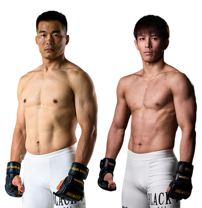 다음 달 2일 경기도 오산시 블랙 아고라에서 열리는 블랙컴뱃 라이즈 7에 출전, 페더급에서 대결하는 남의철(사진 왼쪽)과 미야히라 슈타로. 이데아 파라곤 제공