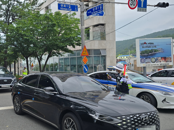 부산 기장군 일대에서 음주운전 특별 단속이 진행되고 있다. 부산경찰청 제공