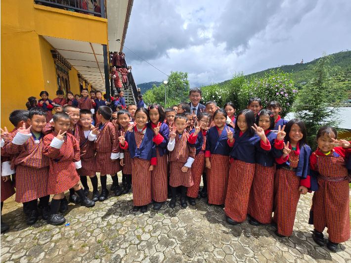 남아시아 부탄을 방문 중인 천창수 울산광역시교육감은 부탄 현지 학교를 찾았다. 울산시교육청 제공