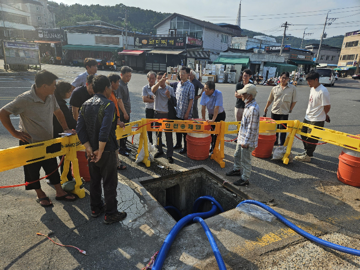 노곡동 침수 사고 민간조사단 조사 모습. 대구시 제공
