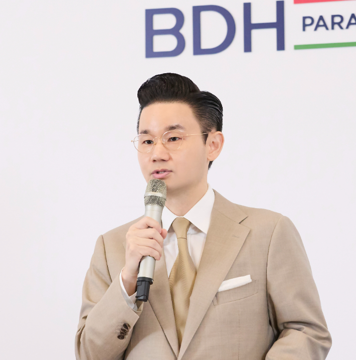 지난 6월 16일 배동현 BDH재단 이사장이 서울 중구 알로프트 호텔에서 IPC 위원장 선거 출마를 공식 발표하고 있다. 대한장애인체육회