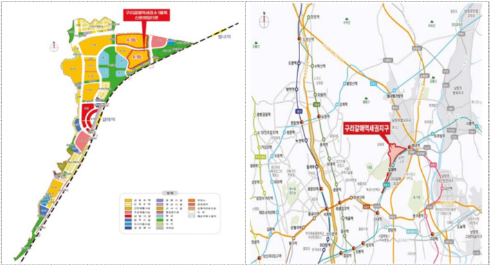 구리갈매AI 토지이용계획도 및 교통망도. 한국투지주택공사 제공