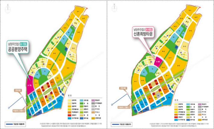 남양주진접2 A1·A4 토지이용계획도. 한국토지주택공사 제공