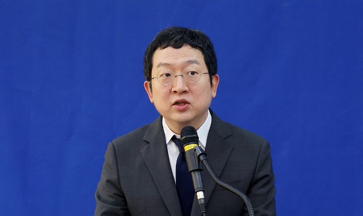 정민영 특검보가 서울 서초구 순직해병특검팀 브리핑룸에서 관련 브리핑을 하고 있다. 연합뉴스