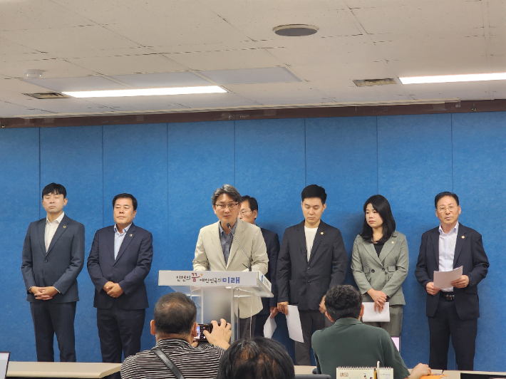 제3연륙교 요금, 명칭 관련 의견 개진 기자회견. 박창주 기자