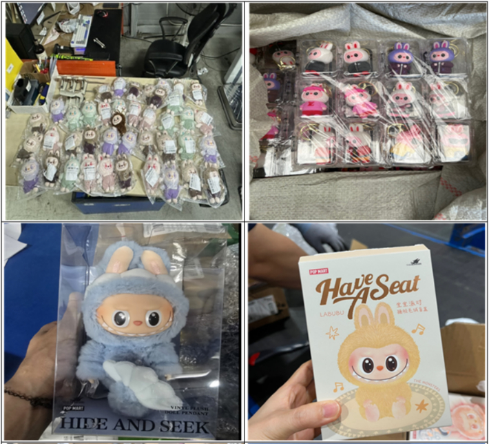 관세청 적발 위조 의심 '라부부(labubu)' 제품 사진. 관세청 제공