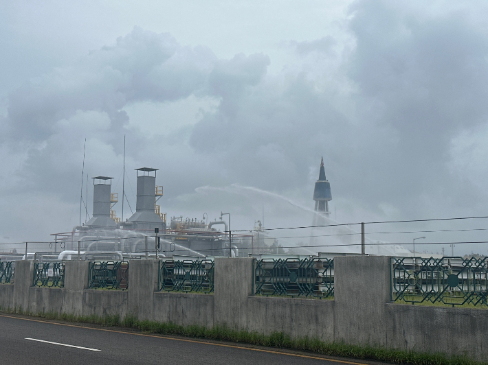 송도동 가스 누출 현장 모습. 인천소방본부 제공