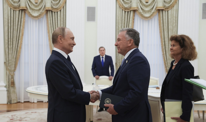 블라디미르 푸틴 러시아 대통령과 스티브 위트코프 미국 대통령 특사. 연합뉴스